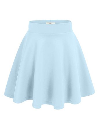 Simlu Womens Skater Skirt, A Line Flared Skirt Reg & Plus Size Skater Skirts USA Sky Blue Large at Amazon Women’s Clothing store: