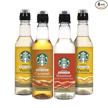 Amazon.com : Starbucks Starbuck Variety Syrup 4pk, Variety Pack : Grocery & Gourmet Food