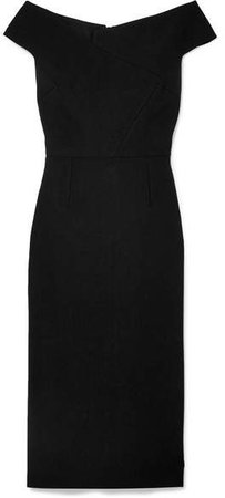 Darley Off-the-shoulder Crepe Dress - Black