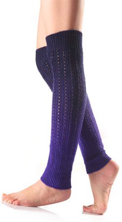 Women Gradient Cable Knit Leg Warmers Footless Socks Knitted Crochet Boot Cuffs (2 Pack B) at Amazon Women’s Clothing store