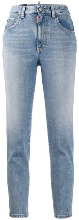 bleached effect jeans