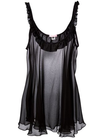 Gilda & Pearl Bardot sheer slip dress black 0026 - Farfetch