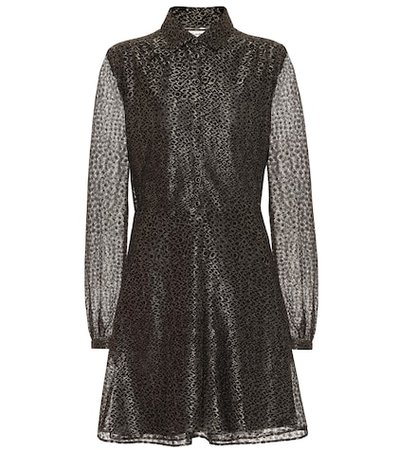 Metallic fil coupé dress