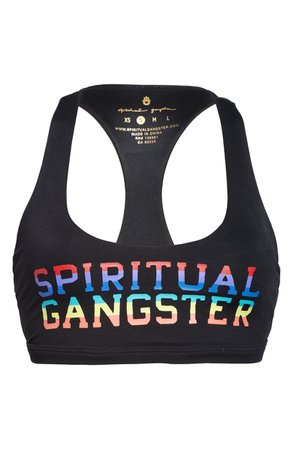 Spiritual Gangster Rainbow Reana Racerback Sports Bra | Nordstrom