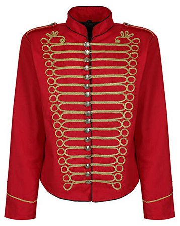Ro Rox Red Gold Officer Military Drummer Parade Jacket