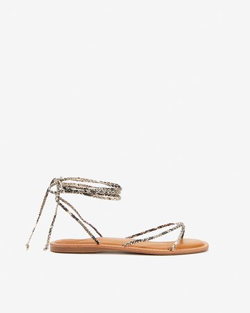 Lace-up Strappy Thong Sandals | Express