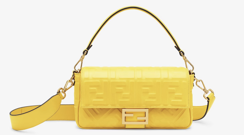 Baguette Yellow nappa leather bag $3,590.00|Fendi