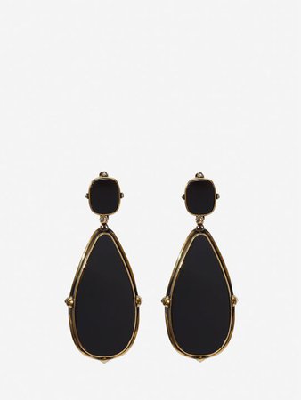 ‎‎‎‎Women‎'s ‎Black ‎ ‎Frame Earrings ‎ | Alexander McQueen