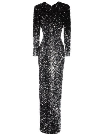 Velvet Sequined Paillette Dress – Gemy Maalouf