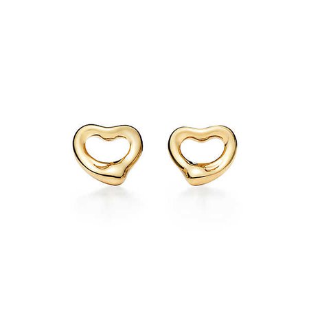 Elsa Peretti™ Open Heart earrings in 18k gold. | Tiffany & Co.