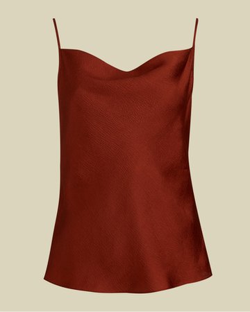 Cowl neck cami top - Brown | Tops & Tees | Ted Baker