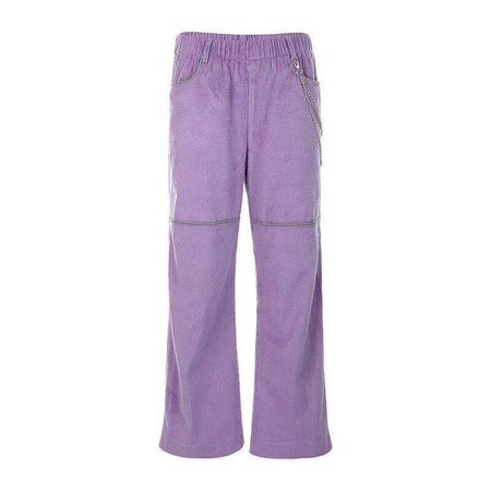 Purple Reflective Cord Pants | Own Saviour