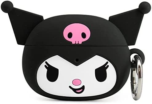 Amazon.com: iFace Hello Kitty & Friends Figure AirPods Case Compatible with AirPods 3rd Generation - Cute Silicone Protective Cover [Carabiner Clip Included] [Wireless Charging Compatible Cover] - Kuromi : Electronics