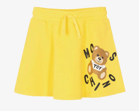 Yellow teddy bear moschino skirt