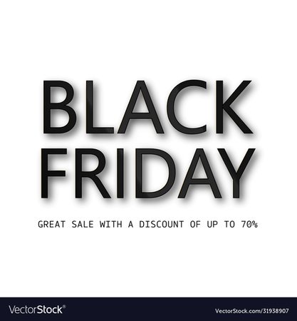 Black friday discount card with black text Vector Image