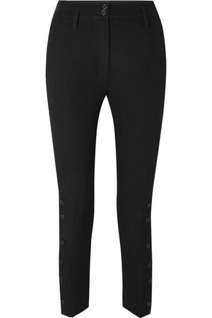 Ann Demeulemeester | Cropped wool and cotton-blend twill tapered pants | NET-A-PORTER.COM