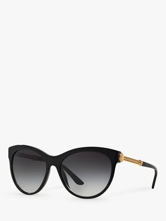 Versace VE4292 Women's Sunglasses, Black/Grey Gradient at John Lewis & Partners