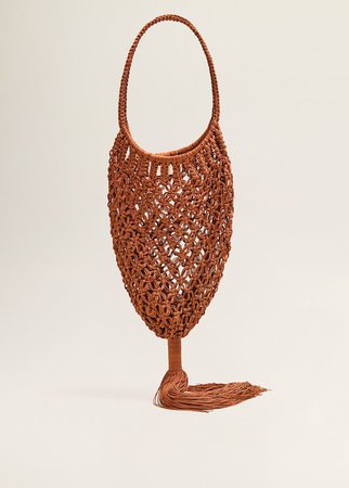 Fringed crochet bag - Women | Mango USA