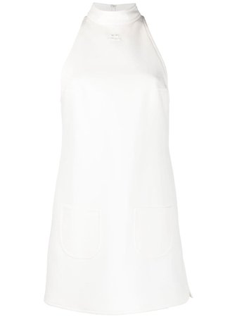 Courrèges logo-embroidered A-line Mini Dress - Farfetch