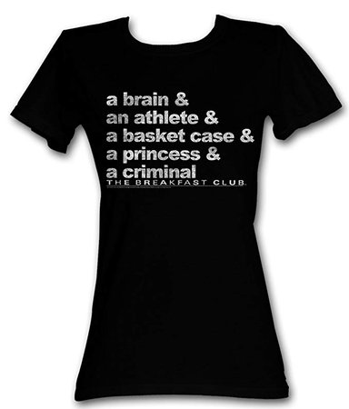 Amazon.com: The Breakfast Club Juniors T-Shirt BFC Word Up Black Tee Shirt, Large: Clothing