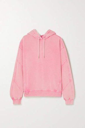 Paneled Organic Cotton-jersey Hoodie - Pink