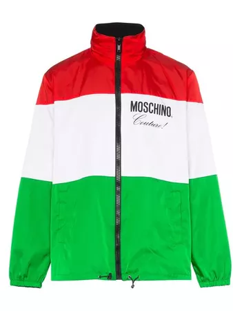 Moschino Italian Flag Logo Jacket - Farfetch