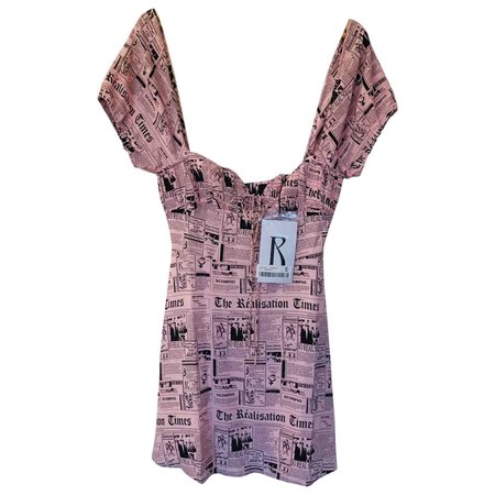 Venus silk mini dress Réalisation Pink size 8 UK in Silk - 6832839