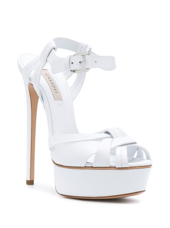 Shop Casadei strappy platform sandals with Express Delivery - FARFETCH