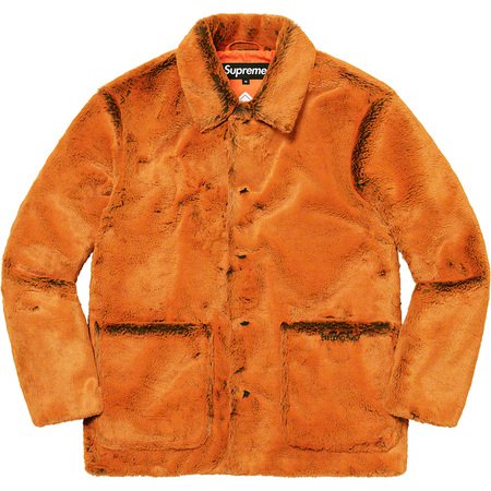 2-Tone Faux Fur Shop Coat - Orange - Shop - Supreme