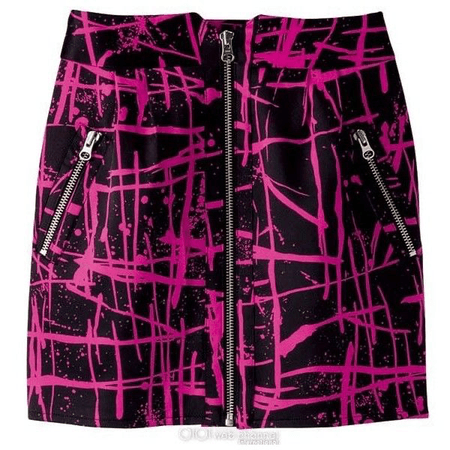 Pink and Black paint Skirt