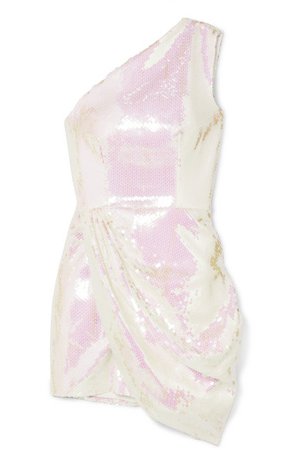 Alex Perry | Kea one-shoulder sequined satin mini dress | NET-A-PORTER.COM