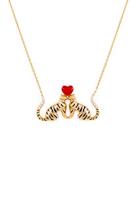 Tiger Of Love 18k Gold Diamond Necklace By L'atelier Nawbar | Moda Operandi