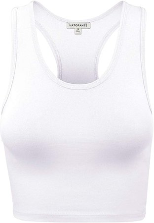 HATOPANTS Women's Cotton Racerback Lingerie Camisoles Basic Crop Tank Tops White S at Amazon Women’s Clothing store