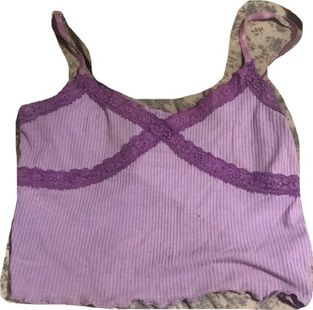 y2k purple lace crop top