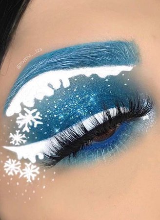 blue eyeshadow with snowflakes - Google Search