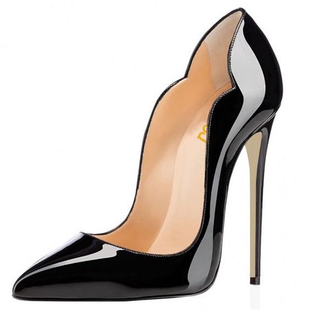 Black Office High Heels Stiletto Heels Patent Leather Formal Shoes