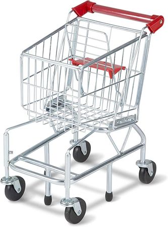 Amazon.com: Melissa & Doug Toy Shopping Cart With Sturdy Metal Frame - Toddler Shopping Cart, Pretend Grocery Cart, Supermarket Pretend Play Shopping Cart For Kids Ages 3+ : Melissa & Doug: Toys & Games