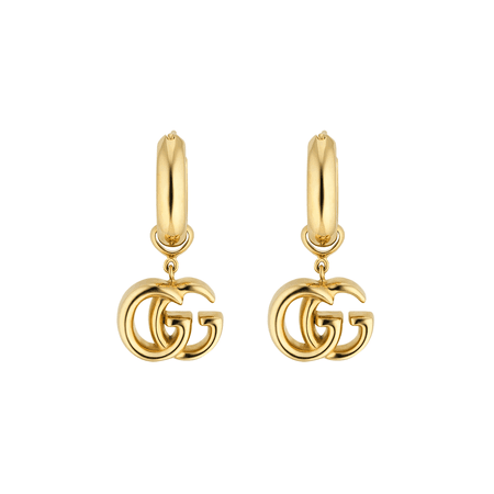 Gucci GG Running 18ct Yellow Gold Earrings | Earrings | Jewellery | Goldsmiths