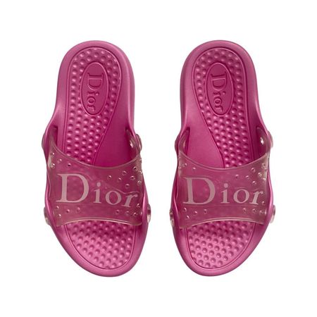 Dior y2k hot pink jelly shoes (37) Vintage early... - Depop
