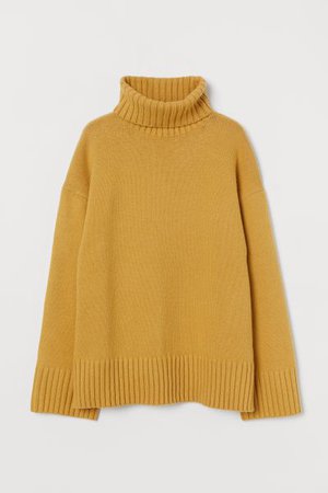 Turtleneck Sweater - Mustard yellow - Ladies | H&M US
