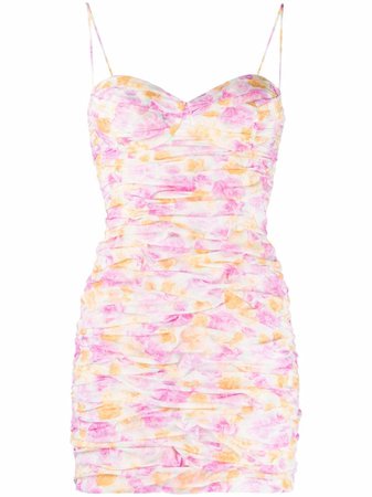 Shop Magda Butrym floral-print ruched dress with Express Delivery - FARFETCH