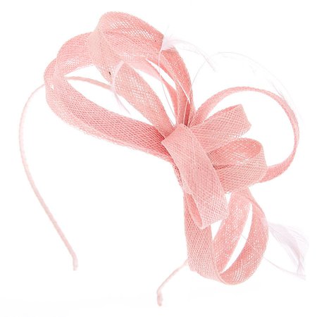 Feather Bow Fascinator Headband - Pink | Claire's