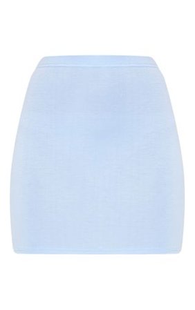 basic baby blue mini skirt pretty little thing