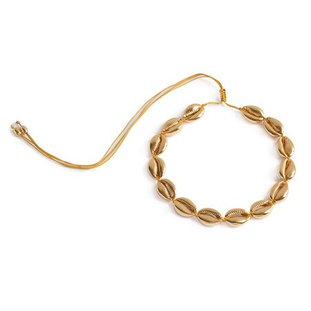 LARGE PUKA SHELL NECKLACE IN GOLD – Tohum Design