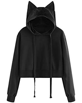 Amazon.com: Goth Crop Top Hoodies For Women Hoodie Aesthetic Punk Black Sweatshirt Rave Outfit Emo Teen Girls Long Sleeve : Clothing, Shoes & Jewelry