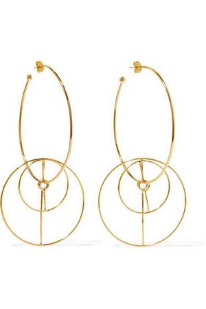 Mercedes Salazar | Dos Circulos gold-plated earrings | NET-A-PORTER.COM