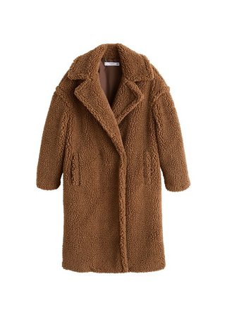 MANGO Faux shearling oversized coat