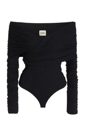 Lili Off-The-Shoulder Cotton Jersey Bodysuit By Khaite | Moda Operandi