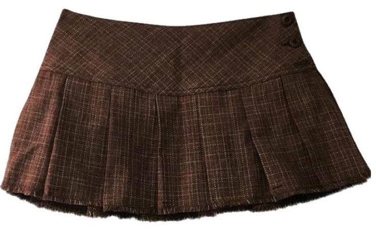 brown miniskirt