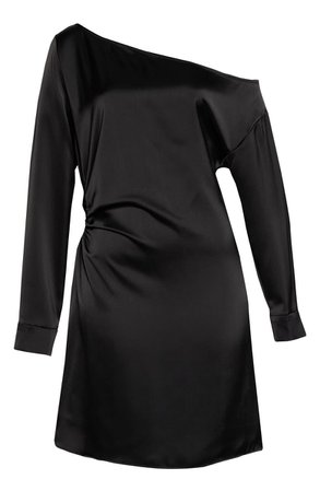 WAYF Ivy One-Shoulder Long Sleeve Minidress | Nordstrom